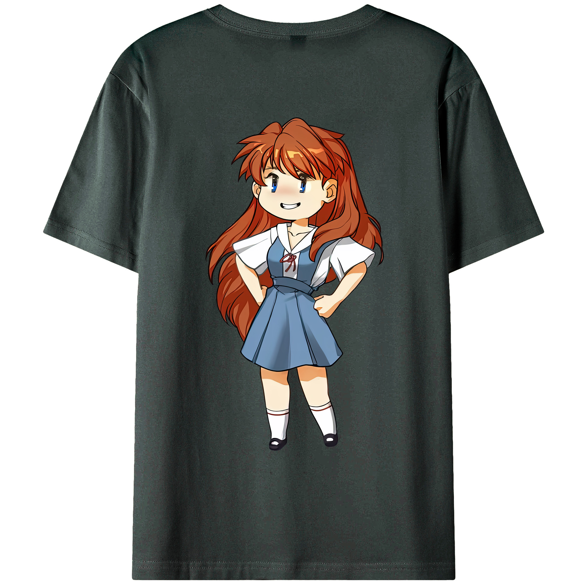 （画像用） EVA 新世紀エヴァンゲリオン 綿100％ メンズ半袖Tシャツ（バックプリント） 通気性